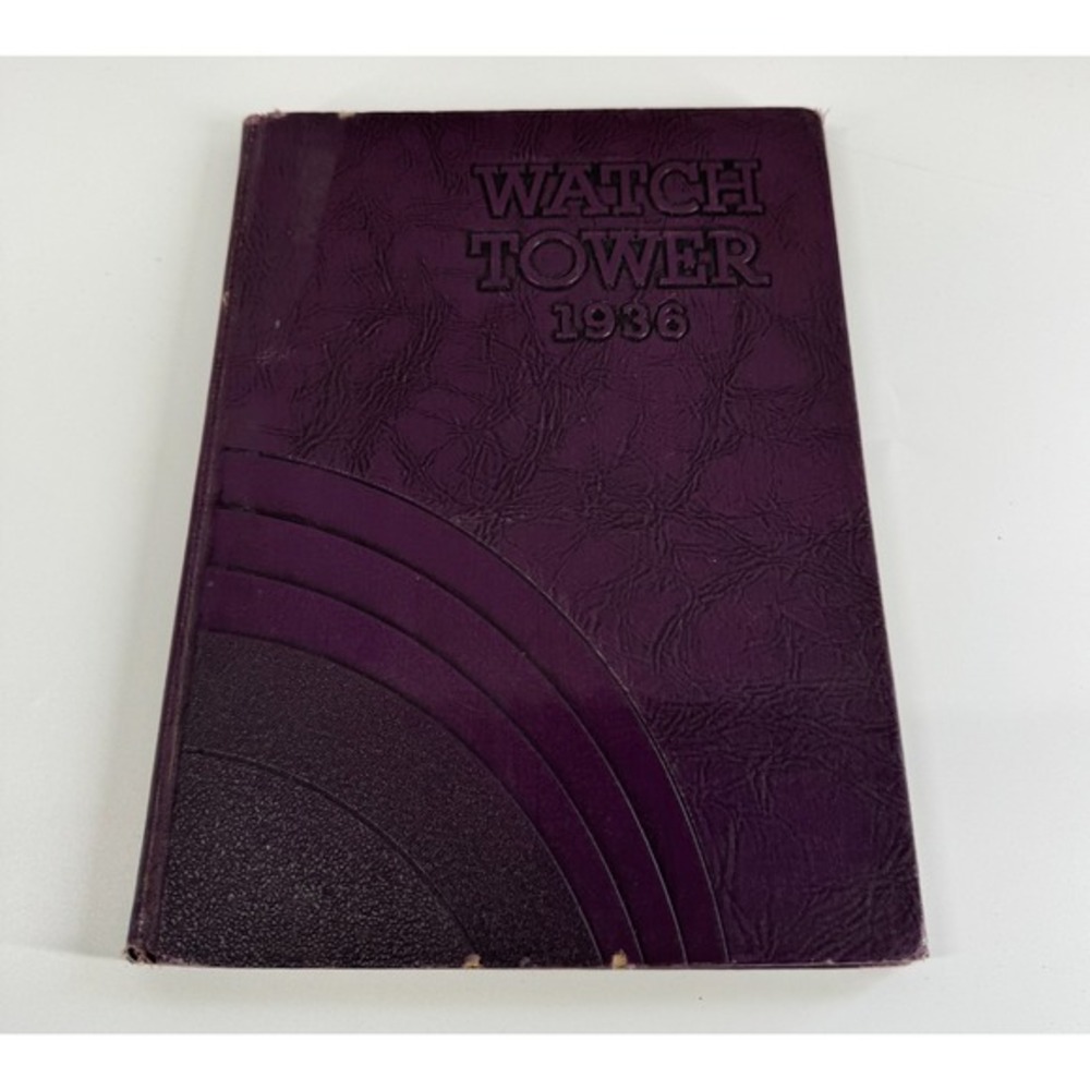 1936 Rock Island HIGH SCHOOL Rock Island IL Illinois Yearbook Watchtower Signed